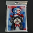 thumbnail image 3 of Havanese Patriotic American Greeting Cards Pack of 8 7 in x 5 in, 3 of 3