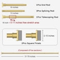 thumbnail image 3 of Shower Curtain Rod 31-79 Inches Non-slip Tension Mounted No Drill Rods Spring Adjustable For Windows Bathroom, 3 of 4