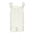thumbnail image 6 of OSFVNOXV Pajamas for Women Plus Size Lounge Set,2-Piece Cute Silky Pajama Tank Top with Elastic Waist Shorts Soft Comfy Sleepwear,XL-5XL, 6 of 7