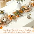 thumbnail image 5 of Guvpev 6FT Fall Garland with Lights Neutral Autumn Maples Leaves Mantel Garland with Pumpkins Berries Cones Indoor Outdoor Thanksgiving Christmas Fall Decor for Home Mantel Fireplace Porch Table, 5 of 8