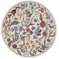 thumbnail image 2 of Safavieh Chelsea Mabelle Floral Wool Area Rug, Ivory/Green, 3' x 3' Round, 2 of 10