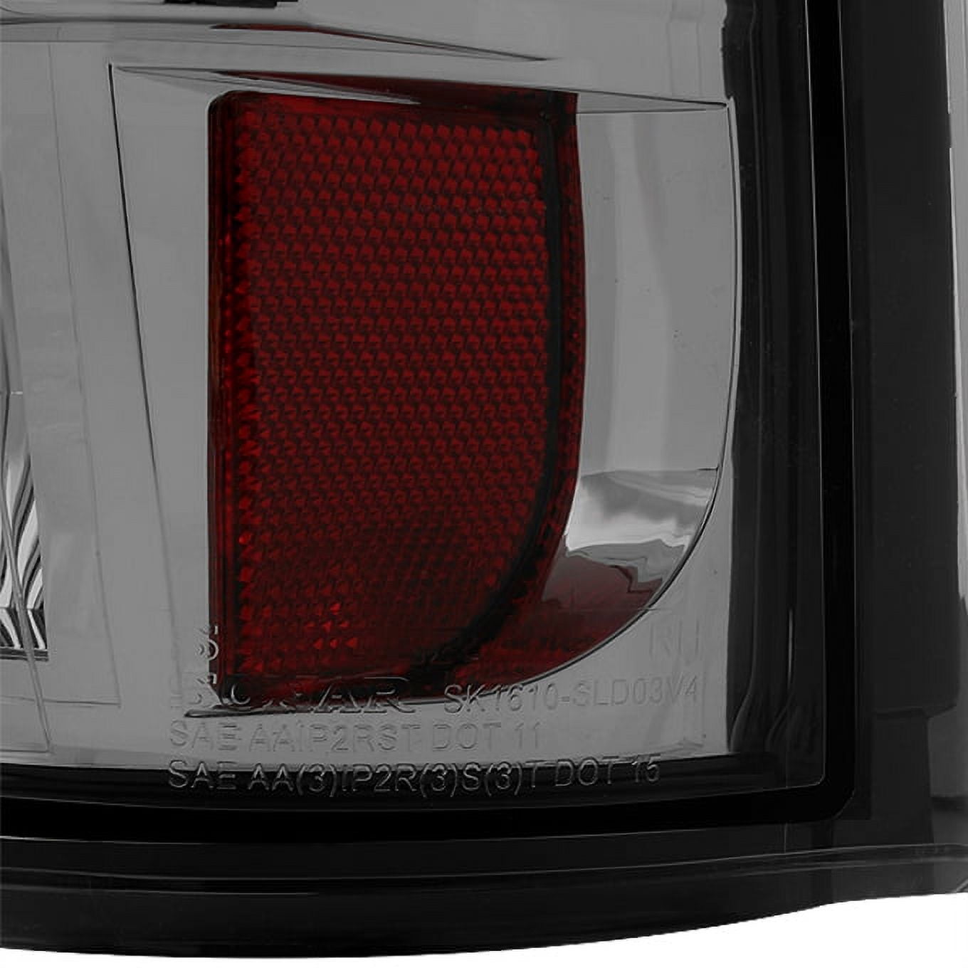 AKKON - For 1999-2002 Silverado 1500 2500 1999-2006 Sierra Pickup Truck Smoked V2 LED Tube Tail Lights Brake Lamps Pair