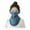 Blue, variant on ievspot 1Set Polar Fleece Neck Gaiter Thermal Face Guard Set Thickened Warm Buttons Closure Fleece Wrap Cold Weather Accessory