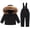 Black, variant on Toddler Boys Girls Ski Sui Waterproof Snowsuits Winter Down Jacket Fashion Solid Color Down Jackets Keep Thickening Warm Outdoor Coat Jumpsuit Set Beige 1-2 Years