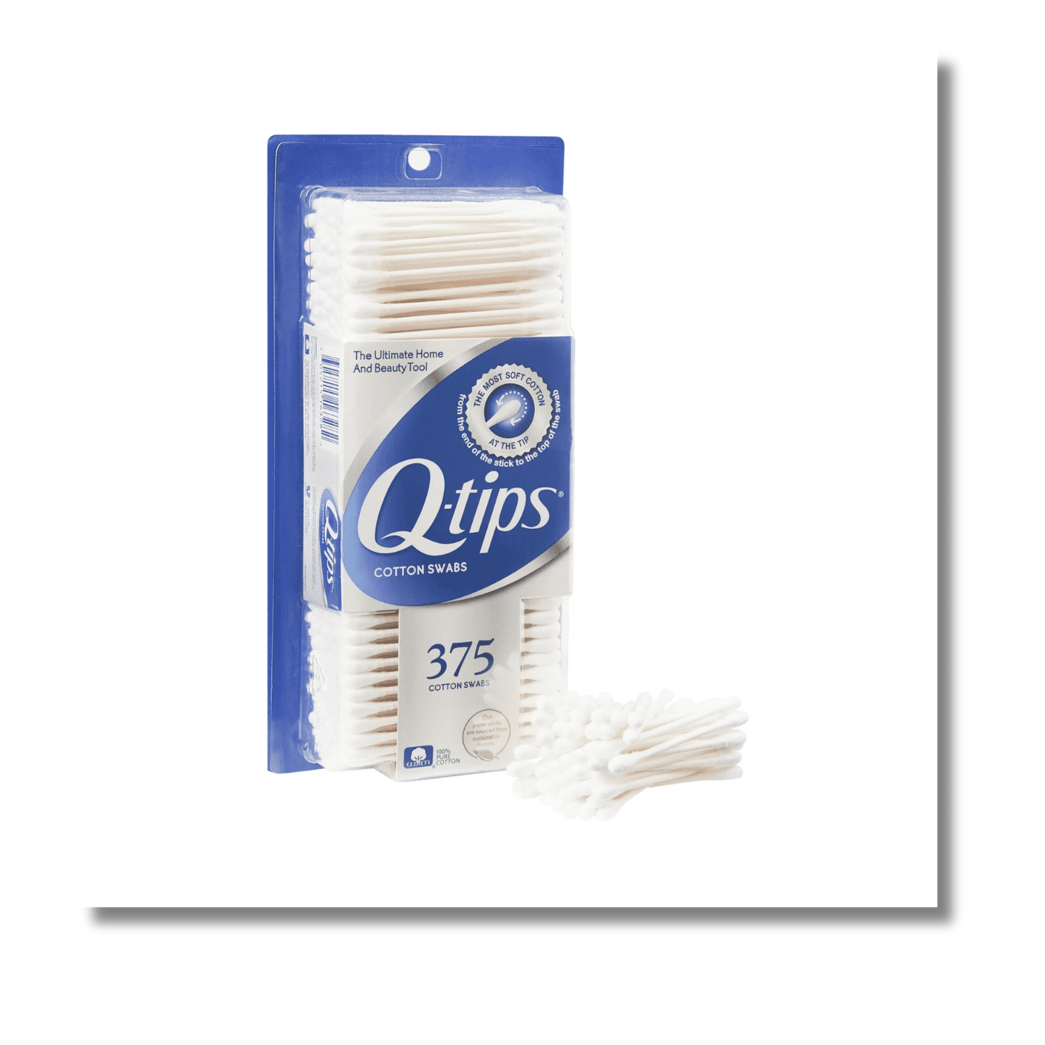 Q-Tips Cotton Swabs 375 Count – 3-Pack
