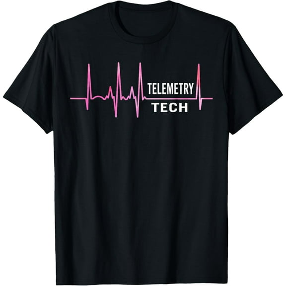 Telemetry Tech Heartbeat Electrocardiograph Technician T-Shirt