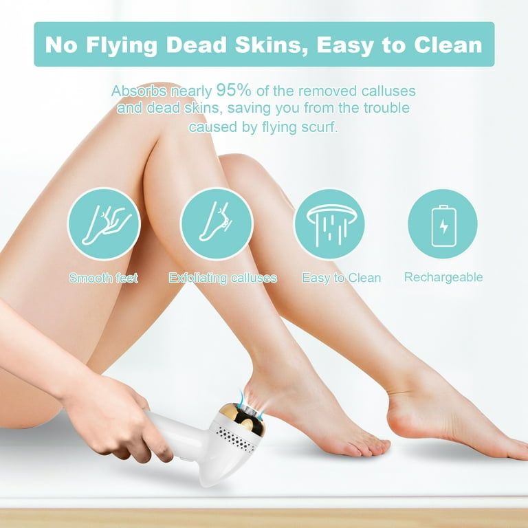 Besunny Electric Callus Remover For Feet, Foot Grinder Dead Skin Remover  For Feet, No Flying Mess 