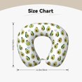 thumbnail image 5 of Xecao Avocado Friends Print Memory Foam Cervical Neck Pillow Versatile U-Shaped Pillows for Home,Office,Camping,Travelling,Soft Washable Cover, 5 of 8