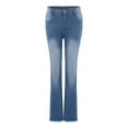 thumbnail image 2 of Sngxgn Women’s Ripped Denim Comfortable and Flattering High Waist(A,L), 2 of 4