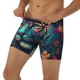 thumbnail image 3 of Picia Colorful Flower Tiger Pattern Men's Athletic Long Leg Briefs , Performance Stretch Underwear，Moisture-Wicking, 3 of 7