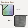 thumbnail image 2 of Sikiie Beautiful Glitter Pot Holders Kitchen Insulation Mats Heat Resistant Pot-Holder Oven Anti-Scald Pads for Cooking Baking, 7.1*7.1inch, 2 of 8