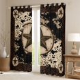 thumbnail image 3 of Homewish Vintage Texas Stars Black Out Curtains, Fashion Leopard Cheetah Print Curtains Pack of 2 (42x63 Each), Bohemian Rustic Bedroom Curtains, Curtains and Drapes Decor, 3 of 7