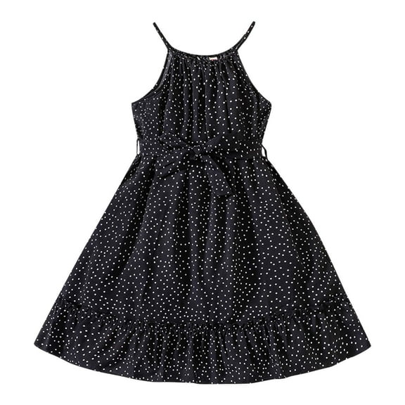 Toddler Baby Girls Boho Dress Sleeveless Toddler Beach Sundress Princess Birthday Outfit Kids A-Line Swing Dress