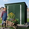 thumbnail image 5 of 8' x 6' Metal Storage Shed, Lockable Waterproof Outdoor Tool Shed with Ventilation, Organizer for Backyard Patio Lawn, Green, 5 of 8