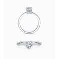 thumbnail image 5 of HeartsAndYou 1.3ct Round Cut Moissanite Engagement Ring for Women 18k White Gold Over Silver Dual Hidden Halo, 5 of 5