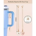 thumbnail image 4 of GHSDFBB Accessoires de Charme pour Tasse Stanley, 2 Pcs Nom ID Lettre Poignée Charme pour Stanley/Simple Gobelet Moderne, Forme de Cœur Initiales Identification Charmes, 4 of 7