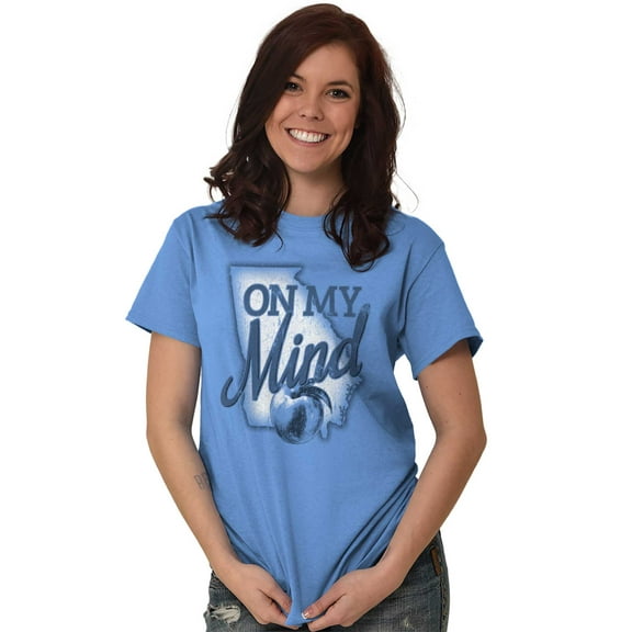 Georgia On My Mind GA Southern Belle Women's Graphic T Shirt Tees Brisco Brands S