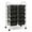 Black, variant on GVN 10-Drawer Rolling Storage Cart-Transparent