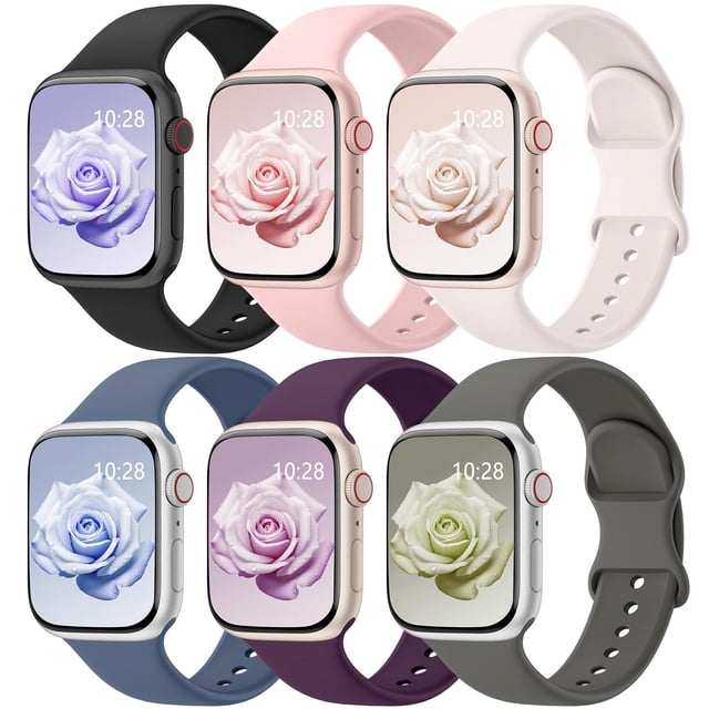 Brazaletes deportivos compatibles con el Apple Watch HEARTBOOM, paquete de 6
