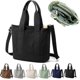 thumbnail image 1 of 1PCS Multi-Pocket Tote Bag with Zipper, Canvas Japanese Handmade Handbag with Compartments, Multifunction Satchels Bag, 1 of 5
