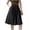 A165-Black, variant on Womens Wide Leg Pants High Waist Button Decorated Elastic Waist Culottes Trousers with Side Pockets