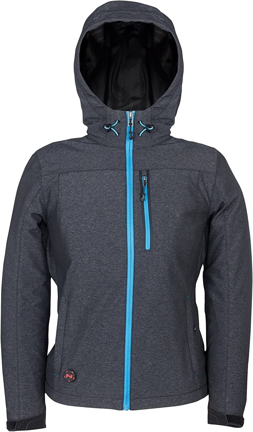 Adventure Women's Electric Heated Jacket with Battery Heather Grey, Small, Zipper closure