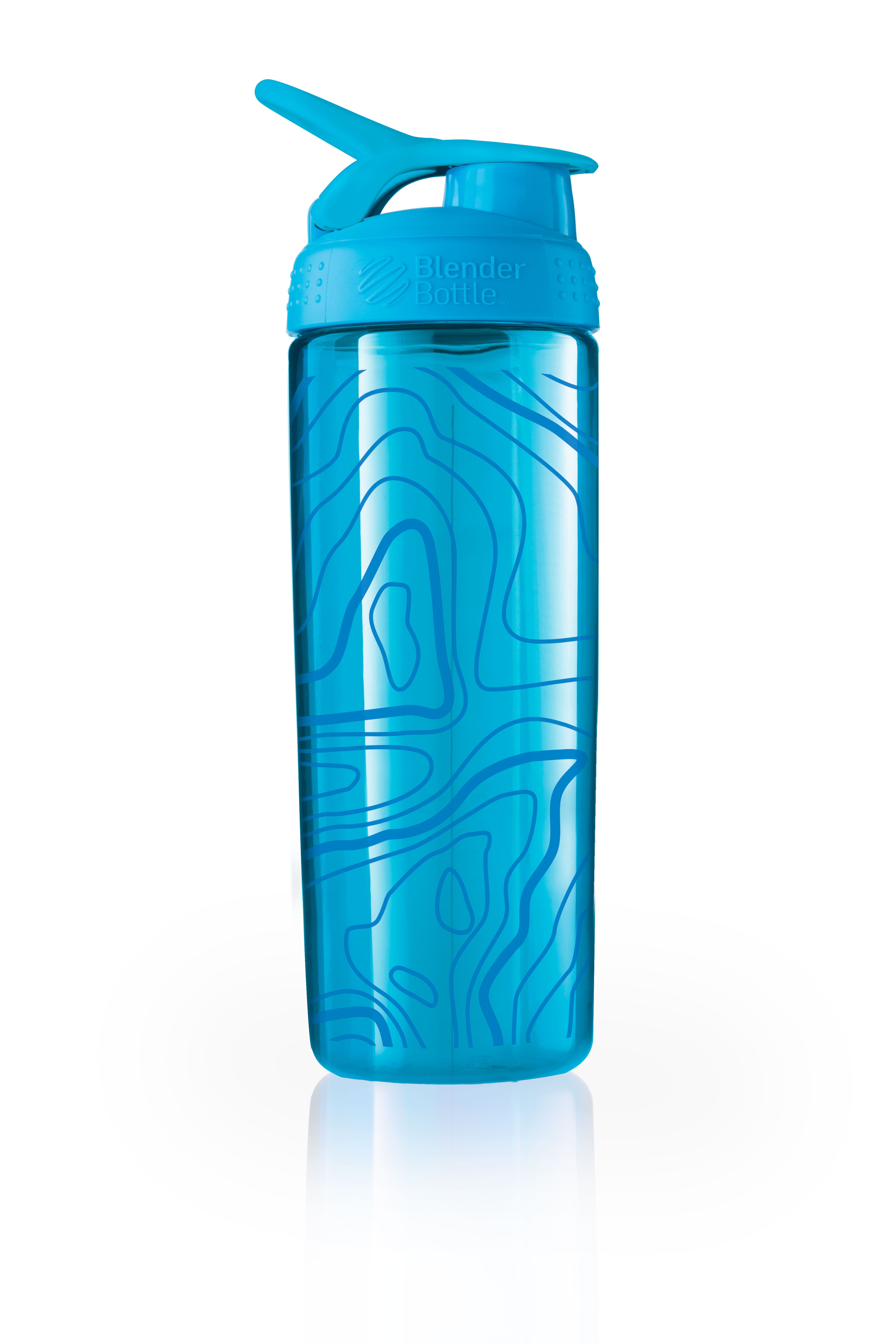 BlenderBottle 28oz SportMixer Sleek Shaker Water Bottle Shaker Cup Topo