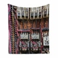 thumbnail image 1 of Wire Soft Flannel Fleece Blanket, Old Rusted Electrical Panel with Fuses and Contacts in Abandoned Energy Factory Print, Cozy Plush for Indoor and Outdoor Use, 70" x 90", Multicolor, by Ambesonne, 1 of 6