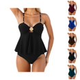 thumbnail image 1 of Womens Tankini Swimsuits 2026 Casual Modest Ruffle Top with High Waisted Bottom 2 Piece Bathing Suits for Women Swimwear, 1 of 5
