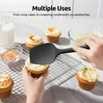 thumbnail image 3 of U-Taste 480°F High Heat Resistant Silicone Spoon Spatula Set of 3, BPA-Free Food Grade Kitchen Cooking Baking Mixing One Piece Seamless Flexible Rubber Scraper for Nonstick Cookware (Black), 3 of 10