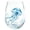 A,jellyfish, variant on Nautical Glass Cup, Stemless Wine Glass, Ocean Themed Tumbler, Clear Watercolor Blue Marine Biology Printed Glass Cup, Dishwasher Safe Drinkware, for Water Wine Cocktail Juice Daily Use