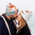 thumbnail image 5 of Hirioo Three Goldfish Watercolor Splash for Men's Knit Cuffed Beanie for Outdoor Activities Unisex, 5 of 6