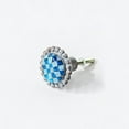 thumbnail image 3 of Ensemble de 2 Boutons de Commode Motif Damier Bleu sur Cadre Gris Lavé, 3 of 4