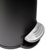 thumbnail image 4 of ACENTO 0.65 Gal Round Bathroom Trash Can with Lid – Soft Close Step Pedal Waste Bin & Removable Inner Liner – Stainless Steel Garbage Can for Bathroom, Bedroom, Dorm, Office – Matte Black, 4 of 9