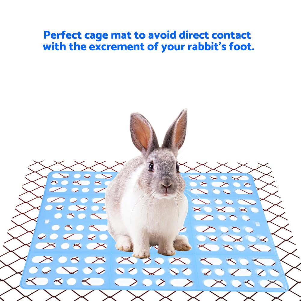 2 Pcs Blue Rabbit Pads for Cages Hamster and Small Pet Animal Cage Hole Mats 