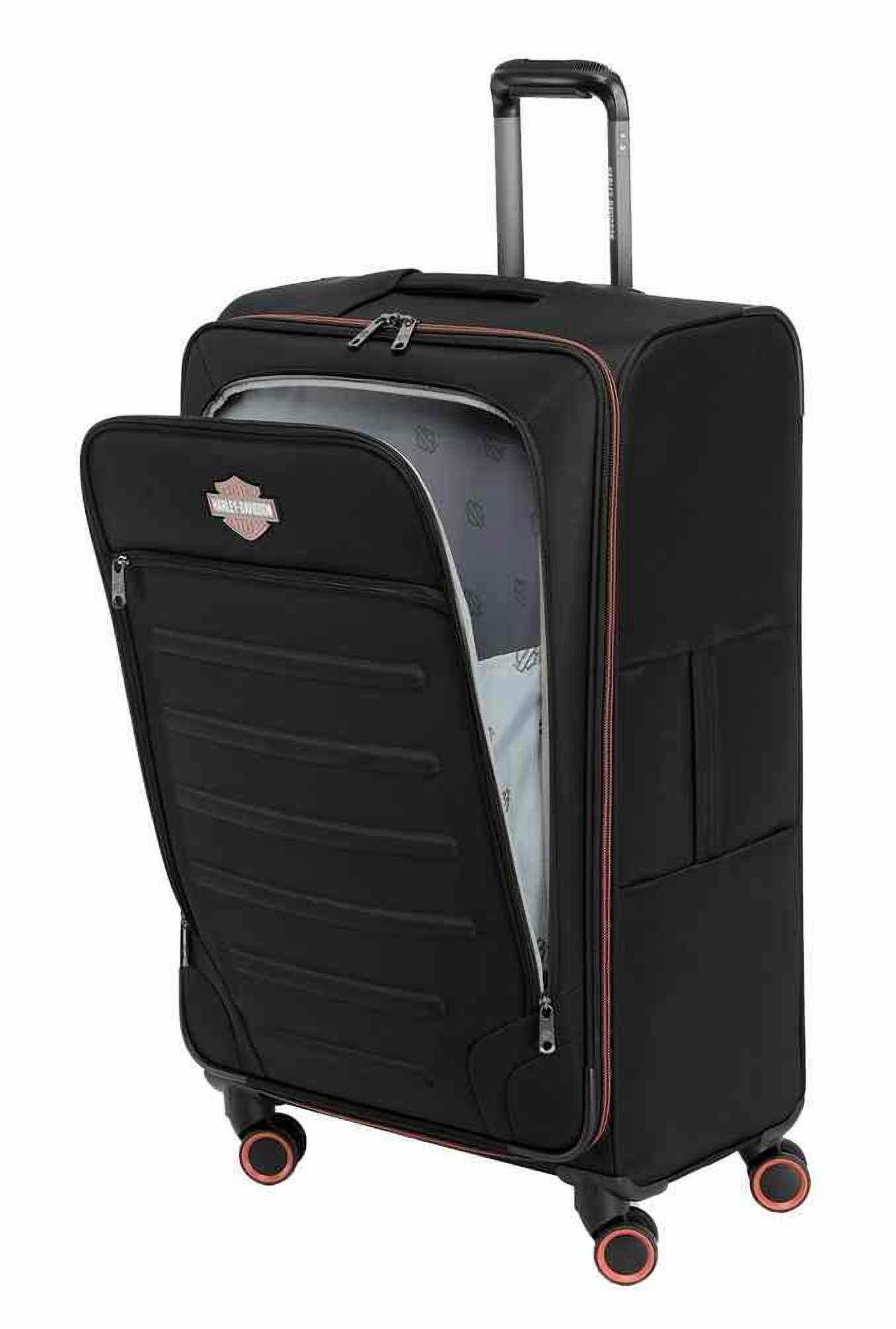 Harley-Davidson 30 in. Cruiser Soft Sided Expand Spinner Wheeling Luggage, Black, Harley Davidson