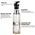 thumbnail image 3 of Yayeee 20oz Insulated Water Bottle Double Wall Stainless Steel with Flip Straw Lid, Halloween Pumpkin Field, 3 of 7