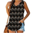 thumbnail image 2 of Amzcrzy Womens Plus Size Tank Tops Summer V Neck Striped Tank Top Casual Loose Fit Sleeveless Blouse Shirts, 2 of 5
