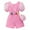 Pink, variant on HNMKIU Girls Casual 2 Piece Set Ribbed Back Sleeveless Rompers with Sleeves Bag for Toddlers White,5-6 Years