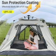 Dcenta 3 - 4 Person Waterproof Camping Tent, Instant Cabin Tent,Easy Setup Pop Tents for Camping
