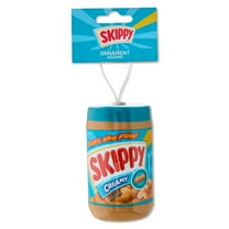 Skippy Creamy Peanut Butter Hanging Christmas Ornament, 4 inches Tall, Blue, Plastic