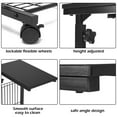 thumbnail image 4 of Gymax Height Adjustable Sofa Side Table Snack End Slide Under Table Rolling Casters, 4 of 10