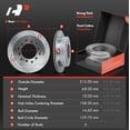 thumbnail image 3 of A-Premium Front and Rear Drilled and Slotted Disc Brake Rotors + Ceramic Pads Kit Compatible with Select Toyota & Lexus Models - 4Runner 2010-2020, GX460 2010-2021, 4.6L, 12-PC Set, 3 of 9