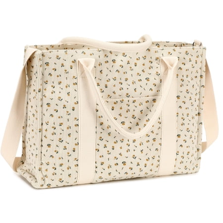 NCY Laptop Tote Bag for Women Work 15.6 inch Canvas Shoulder Bags Computer Messenger Purse Teacher Handbag Office Briefcase