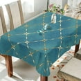 thumbnail image 4 of Coolnut Unbreakable Square Tablecloths with Dust and Wrinkle Resistance-54x72In, Green Square Wedding Kitchen Picnic Buffet Holiday Party House Decor, 4 of 7