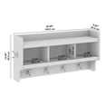 thumbnail image 3 of Woodland 40W Wall Mounted Coat Rack in White Washed Maple - Engineered Wood, 3 of 7