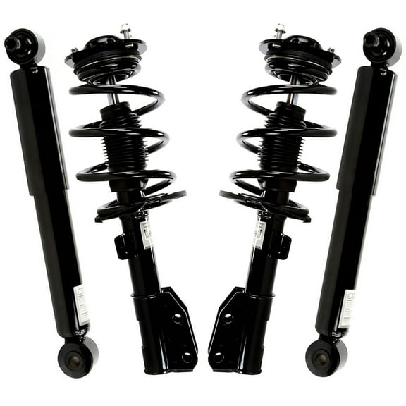 AutoShack Front and Rear Complete Strut & Coil Spring Assemblies & Shock Absorbers - Driver and Passenger Side for GMC & Chevrolet, Acadia 2007-2012 Traverse 2009-2012, FWD AWD V6 3.6L