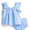Calming Blue, variant on Baby Girls Seersucker Romper & Bloomers with Flutter-Sleeve, 2-Piece Set, Sizes 0–24M