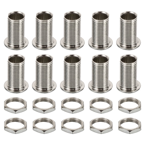 Uxcell M12x20mm Round Head Hollow Screw Bolts Through Hole Bolt Chandelier Fasteners with Hex Nut and Gasket 20Pieces