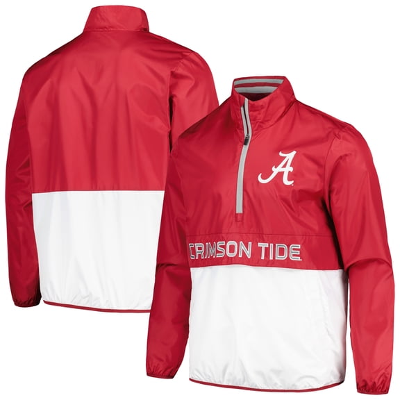 Men's G-III Sports by Carl Banks Crimson Alabama Crimson Tide Cornerman-Half-Zip Top